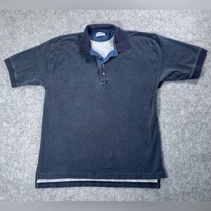 Batini Denim-Look Cotton Tee in Navy